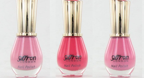 Saffron pink nail polish set - polish,